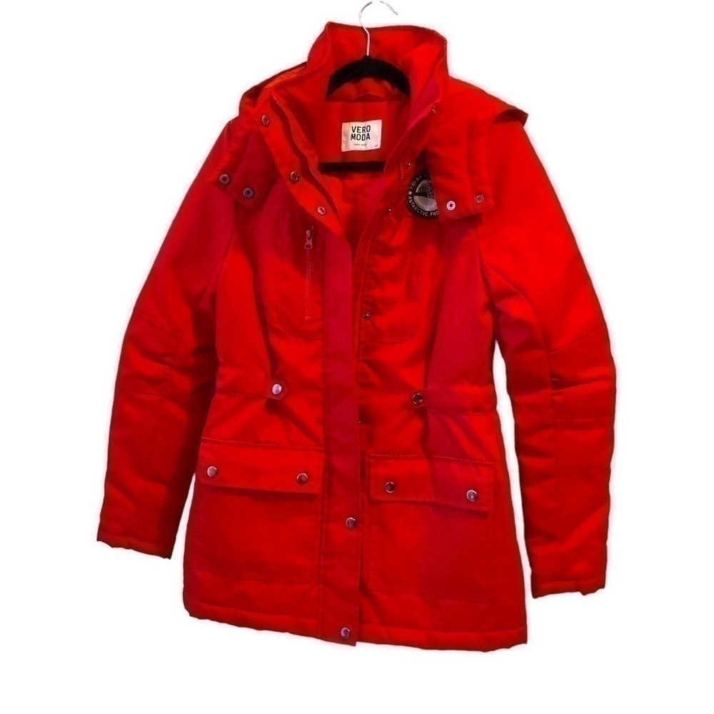 Vero Moda  Polar Expedition Red Winter Coat Size XS